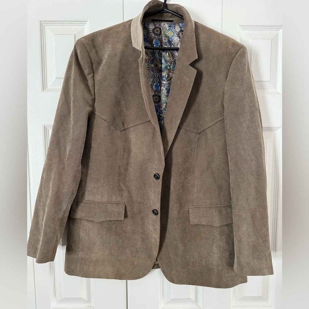 Dallas Texas Corduroy Blazer with western-style yokes size 42R.